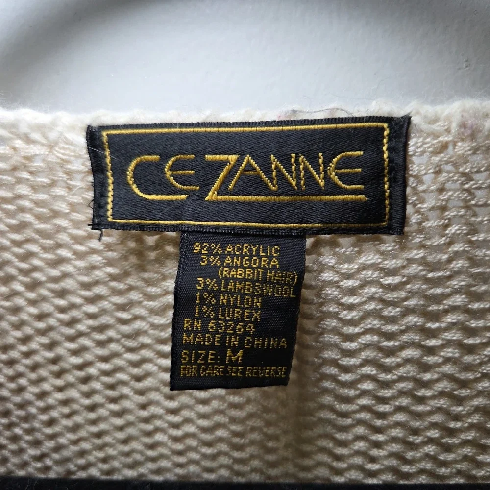 Cezanne Knit‎ Surplice Wrap Sweater Womens Medium Angora Blend